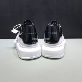 Alexander Mcqueen Matte Leather Black Shoelaces Casual Shoes For Men And Women 