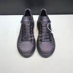 Alexander Mcqueen Matte Mesh Leather Casual Shoes For Men And Women 