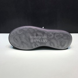 Alexander Mcqueen Matte Mesh Leather Casual Shoes For Men And Women 