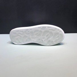 Alexander Mcqueen Matte Leather Colored Shoelaces Casual Shoes For Men And Women 