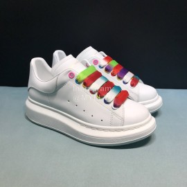 Alexander Mcqueen New Matte Leather Colored Shoelaces Casual Shoes For Men And Women 