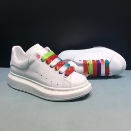 Alexander Mcqueen New Matte Leather Colored Shoelaces Casual Shoes For Men And Women 