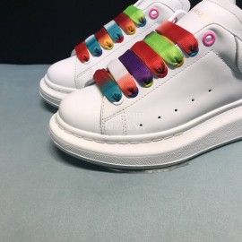 Alexander Mcqueen New Matte Leather Colored Shoelaces Casual Shoes For Men And Women 