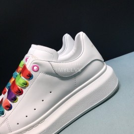 Alexander Mcqueen New Matte Leather Colored Shoelaces Casual Shoes For Men And Women 