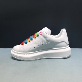 Alexander Mcqueen New Matte Leather Colored Shoelaces Casual Shoes For Men And Women 