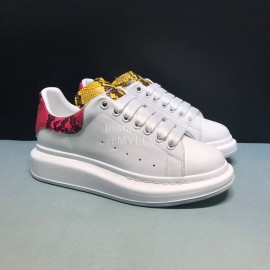 Alexander Mcqueen Serpentine Cowhide Casual Shoes For Men And Women 