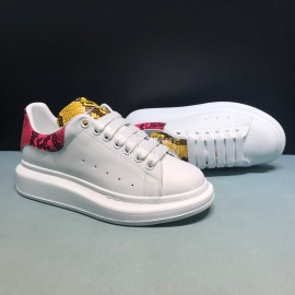 Alexander Mcqueen Serpentine Cowhide Casual Shoes For Men And Women 