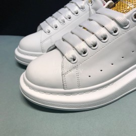 Alexander Mcqueen Serpentine Cowhide Casual Shoes For Men And Women 