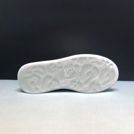 Alexander Mcqueen Serpentine Cowhide Casual Shoes For Men And Women 