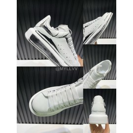 Alexander Mcqueen Painted Cowhide Casual Shoes For Men And Women Gray