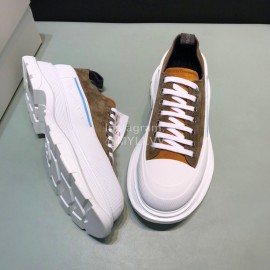 Alexander Mcqueen Tread Slick Lace Up Thick Soled Shoes For Men And Women Coffee