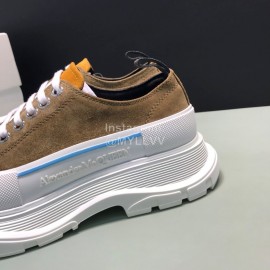 Alexander Mcqueen Tread Slick Lace Up Thick Soled Shoes For Men And Women Coffee