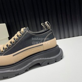 Alexander Mcqueen Tread Slick Lace Up Thick Soled Shoes For Men And Women Black