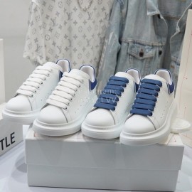 Alexander Mcqueen New Cowhide Casual Shoes For Men And Women Blue