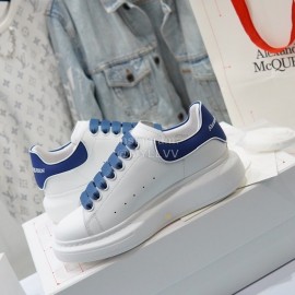 Alexander Mcqueen New Cowhide Casual Shoes For Men And Women Blue