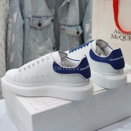Alexander Mcqueen New Cowhide Casual Shoes For Men And Women Blue