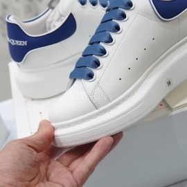 Alexander Mcqueen New Cowhide Casual Shoes For Men And Women Blue