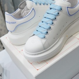 Alexander Mcqueen New Cowhide Casual Shoes For Men And Women Light Blue