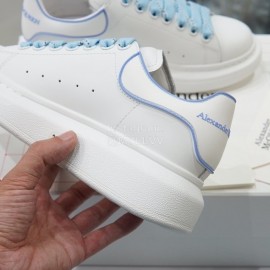 Alexander Mcqueen New Cowhide Casual Shoes For Men And Women Light Blue