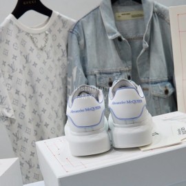 Alexander Mcqueen New Cowhide Casual Shoes For Men And Women Light Blue