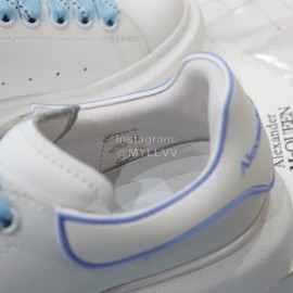 Alexander Mcqueen New Cowhide Casual Shoes For Men And Women Light Blue