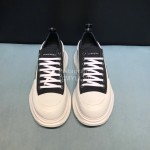 Alexander Mcqueen Canvas Lace Up Thick Soled Shoes For Men And Women Black