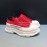 Alexander Mcqueen Canvas Lace Up Thick Soled Shoes For Men And Women Red