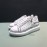 Alexander Mcqueen Painted Matt Leather Casual Shoes For Men And Women White