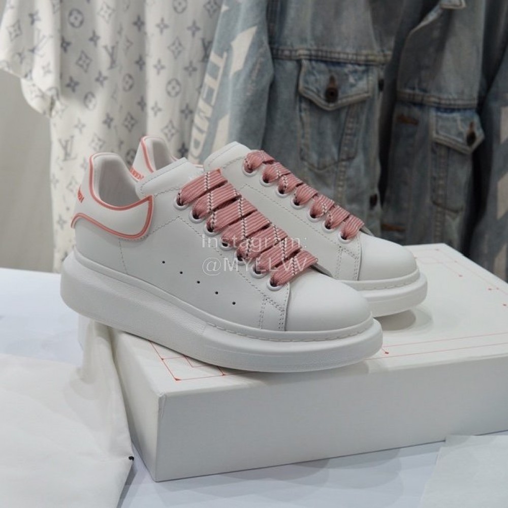 Alexander Mcqueen New Cowhide Casual Shoes For Men And Women Pink