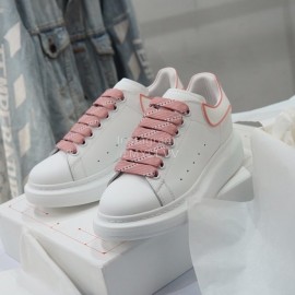 Alexander Mcqueen New Cowhide Casual Shoes For Men And Women Pink