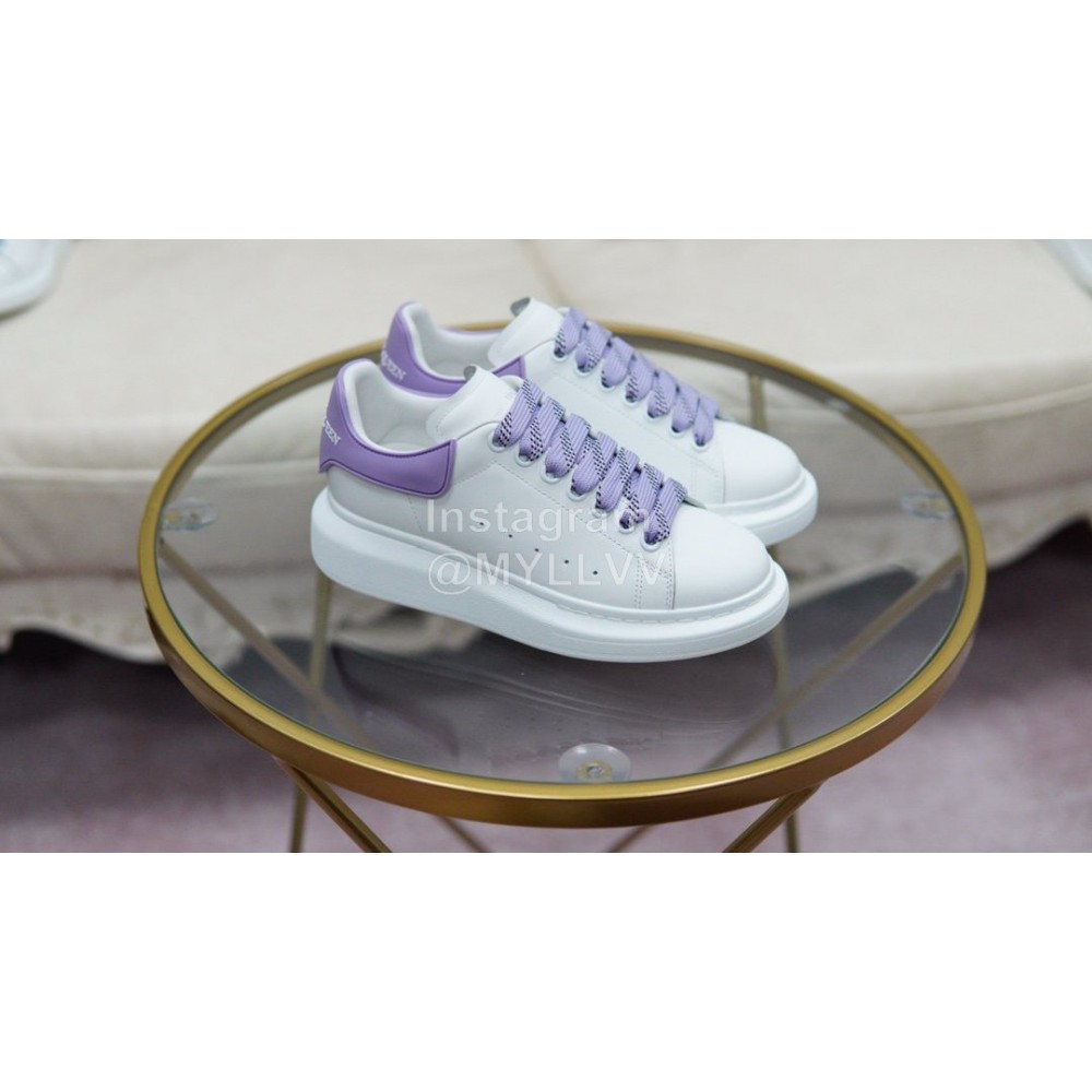 Alexander Mcqueen New Cowhide Casual Shoes For Men And Women Purple