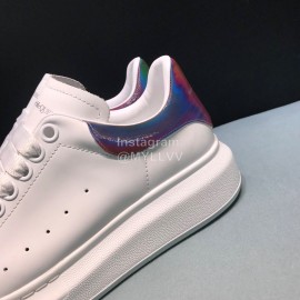 Mcqueen Painted Fashion Matt Leather Casual Shoes For Men And Women 