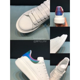 Mcqueen Painted Fashion Matt Leather Casual Shoes For Men And Women 