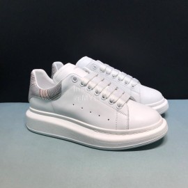 Mcqueen Painted Plaid Matt Leather Casual Shoes For Men And Women 