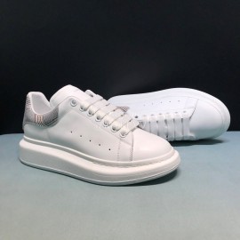 Mcqueen Painted Plaid Matt Leather Casual Shoes For Men And Women 