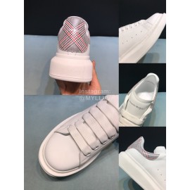 Mcqueen Painted New Plaid Matt Leather Casual Shoes For Men And Women 