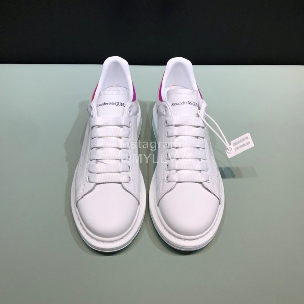 Alexander Mcqueen Fashion Matt Leather Casual Shoes For Men And Women 