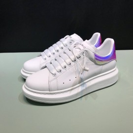 Alexander Mcqueen Fashion Matt Leather Casual Shoes For Men And Women 