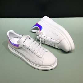 Alexander Mcqueen Fashion Matt Leather Casual Shoes For Men And Women 