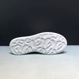 Alexander Mcqueen Sequins Matt Leather Casual Shoes For Men And Women Blue