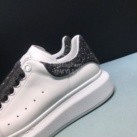 Alexander Mcqueen Sequins Matt Leather Casual Shoes For Men And Women Black