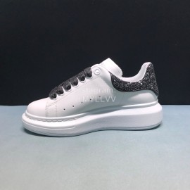 Alexander Mcqueen Sequins Matt Leather Casual Shoes For Men And Women Black