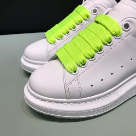 Alexander Mcqueen Matt Leather Yellow Shoelaces Casual Shoes For Men And Women 