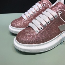 Alexander Mcqueen Shining Matt Leather Casual Shoes For Men And Women 