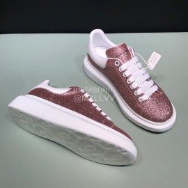 Alexander Mcqueen Shining Matt Leather Casual Shoes For Men And Women 