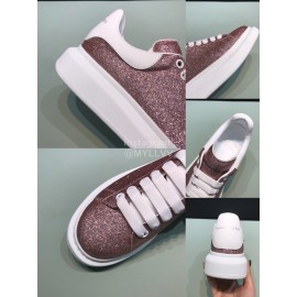 Alexander Mcqueen Shining Matt Leather Casual Shoes For Men And Women 