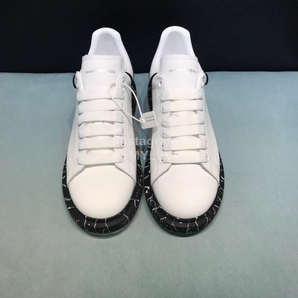 Alexander Mcqueen Fashion Painted Cowhide Casual Shoes For Men And Women