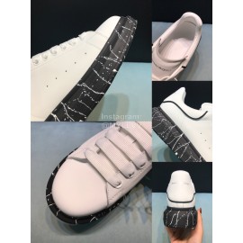 Alexander Mcqueen Fashion Painted Cowhide Casual Shoes For Men And Women