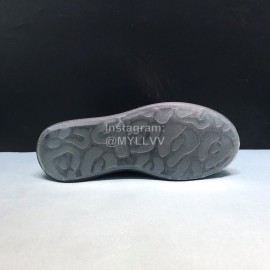 Alexander Mcqueen Transparent Black Cowhide Casual Shoes For Men And Women