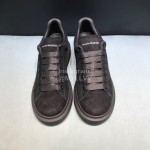 Alexander Mcqueen New Calf Leather Casual Shoes For Men And Women Black